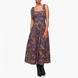 NWT Avec Les‎ Filles Paisley Bow Strap Sundress in Boho Paisley Size 6